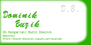 dominik buzik business card